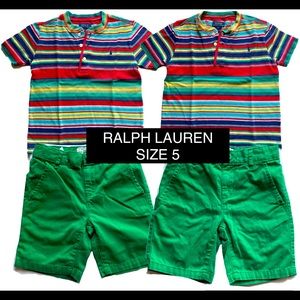 Set of 4 :: 2 polo tshirts & 2 shorts boys size 5